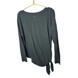 Lululemon To The Point Dark Shadow Long Sleeve Side Tie Asymmetric Size 12 - Picture 1 of 2
