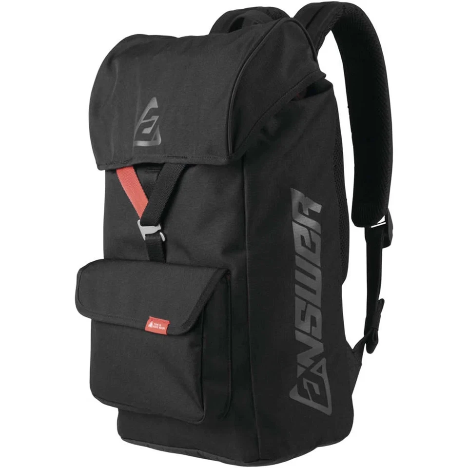 Answer Racing Backpack Black - Riding School Work Bicycle Multi Functional Bag - Image 1 of 1