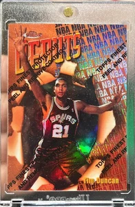 1997-98 Topps Finest Tim Duncan Rookie Debuts Refractor Con Tarjeta Peel #101 RC - Imagen 1 de 1