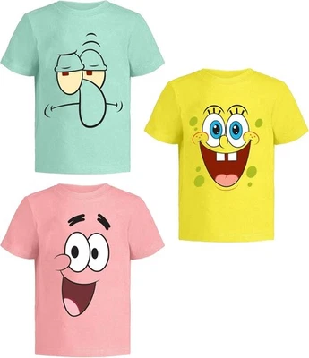 Camiseta Gráfica Bob Esponja Pantalones Cuadrados (Conjuntos) 7 Años, Verde/Amarillo/Rosa  Foto 1 de 4