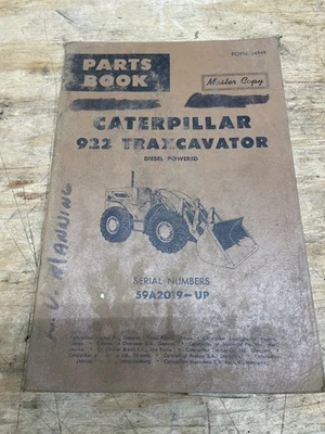 CAT Caterpillar 932 Traxcavator Parts Book 34948 SN 59A2019 And Up 1962 - Image 1 of 3