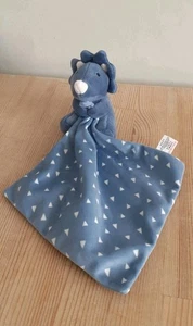 NEXT Blue Dinosaur Plush Baby Comforter Blankie Toy Triceratops Dino NWOT - Picture 1 of 5
