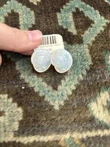 Handmade Blown Glass Shell Earrings Using Old Fashioned Wax Method - Picture 1 of 3
