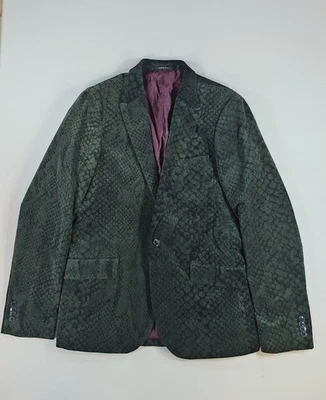 Scotch & Soda Green Velour Blazer Jacket Size M/48 100% Cotton - Image 1 of 4