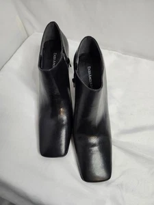 Mujer Enzo Angiolini Botines Negros Punta Cuadrada Tacón Grueso 10 - Imagen 1 de 5