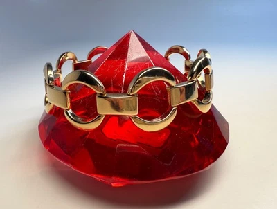 Brazalete vintage Milor línea plata esterlina lavada oro 8 1/8 pulgadas largo 18,1 g Foto 1 de 4