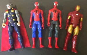 MARVEL UNIVERSE 2013 HASBRO 12" ACTION FIGURES THOR SPIDER MAN IRON MAN LOT (4) - Picture 1 of 6