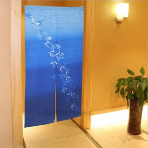 Japanese Noren Door Doorway Hanging Curtain Room Divider Tapestry Blue Fly Fish - Picture 1 of 5