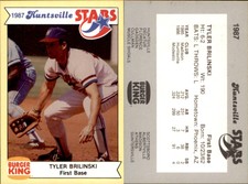 Tyler Brilinski 1987 Burger King Huntsville Stars #NNO Card *AutographDen*
