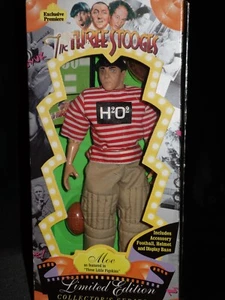 The Three Stooges "Three Little Pigskins" 1995 Limited Edition 10" MOE Doll NRFB - Picture 1 of 11