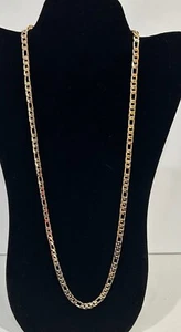 Gold Tone Large Link 28" Adjustable Necklace with Lobster Claw Clasp - Picture 1 of 1