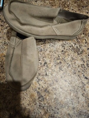 Crocs Santa Cruz Tostado Gamuza Mocasines Zapatos Sin Cordones Para Hombre Talla 12 Foto 1 de 4