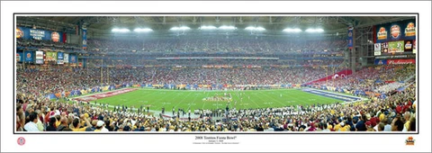 Fiesta Bowl 2008 WEST VIRGINIA MOUNTAINEERS v Oklahoma Panoramic POSTER Print Cover