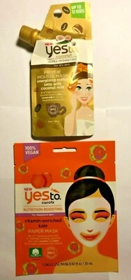 Máscara Ultra Hidratante Yes To Coconut + 1 Uso Único Yes to Cenouras (Nova) (Combo) - Imagem 1 de 2
