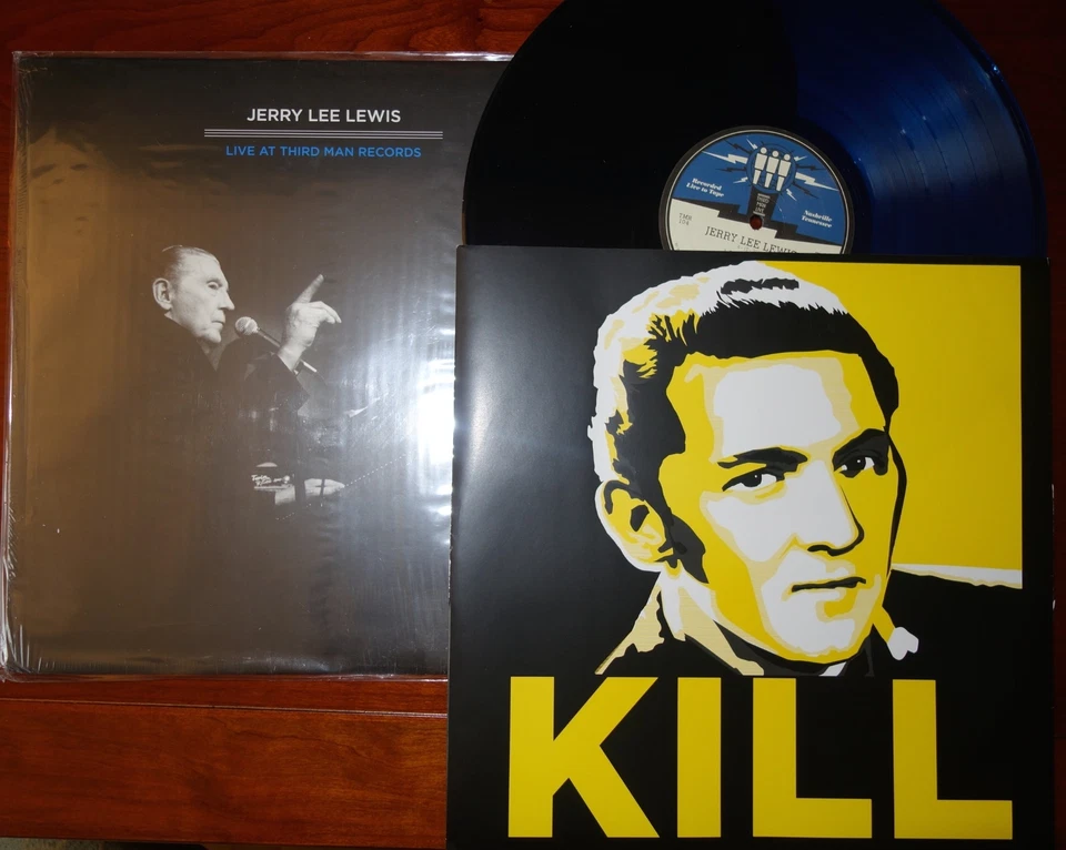Jerry Lee Lewis - Rare Black & Blue Colored LP Live at Third Man Records TMR - Image 1 of 1