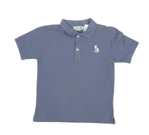 Bonpoint Logo Embroidered Cotton Polo Top Blue Short Sleeve Youth 8A - Picture 1 of 9