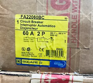 INTERRUTTORE QUADRATO D FA22060BC 2POLE 60A 240V 250VDC NUOVO IN SCATOLA PRONTO PER LA SPEDIZIONE - Foto 1 di 1