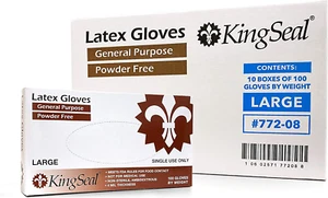 4 Mil Powder Free Latex Gloves Non-Medical Uses 1 or 4 Box Bundle - Picture 1 of 12