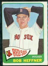 Vintage 1965 Topps BASEBALL Trading Card #199 BOB HEFFNER Boston Red Sox Pitcher