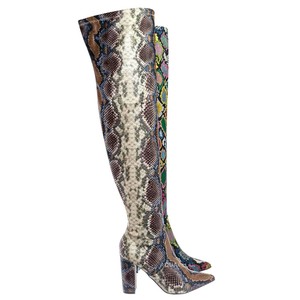 bamboo faux snakeskin booties