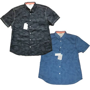 Cypress Club Mens Short Sleeve Button Down Casual Beach Woven Shirt - Picture 1 of 8