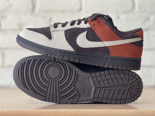 YEEZY Scarpe Nike Dunk Low Retro Red Panda Uomo Taglia 12 Velluto Marrone Arancione FV0395 200