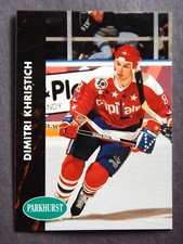 Dimitri Khristich #189 Parkhurst 1991 Hockey Card (Washington Capitals) VG