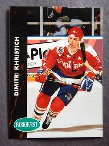 Dimitri Khristich #189 Parkhurst 1991 Hockey Card (Washington Capitals) VG