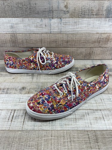 Sneakers Vans Off The Wall in tela con lacci floreali da donna taglia 9 5