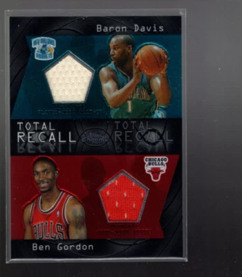 A7990- 2004-05 Topps Chrome Total Recall #DG Baron Davis Ben Gordon Jersey /100 - Image 1 of 2