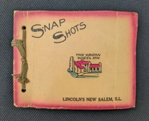 Nuevo álbum de fotos Lincoln 1952 Salem State Park Illinois Snap Shot rueda de vagón - Imagen 1 de 7