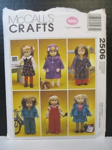 McCall s Crafts Patrón 2506 18" Muñeca Ropa y Corte de Perro Completo De Colección 1999 - Imagen 1 de 16