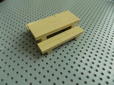 Lego furniture Minifigure Accessory Tan Picnic Table - Image 1 of 3