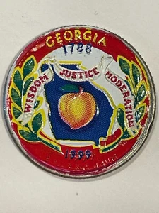 1999 D Georgia Beautiful Colorized State Quarter U.S. Coin FREE SHIPPING! - Picture 1 of 2