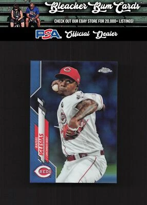 2020 Topps Chrome 175 Raisel Iglesias Blue Refractor /150 - Image 1 of 2