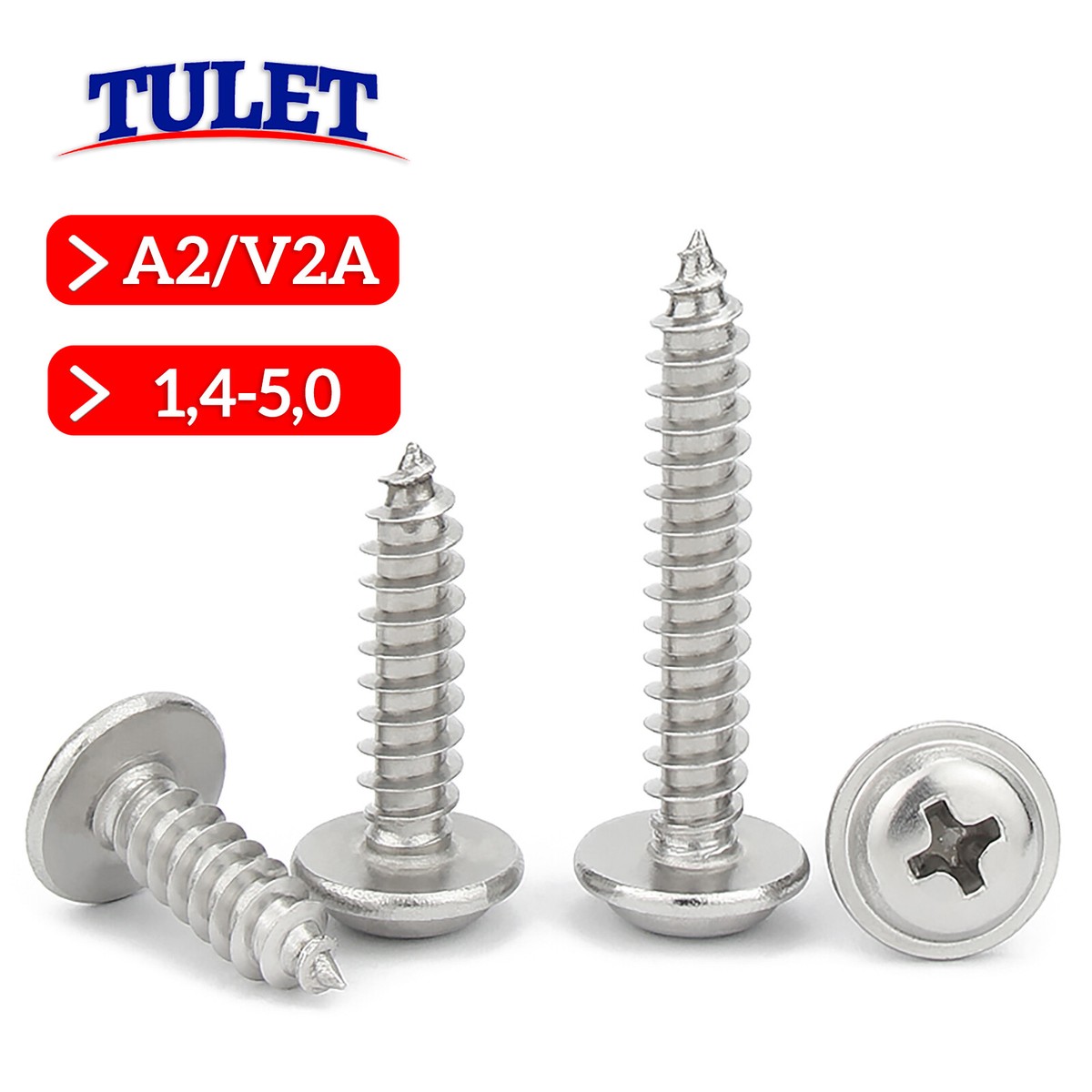 720 Stück Blechschrauben Sortiment - M3/M3.5/M4/M5 Kreuzkopf Mit Scheibe