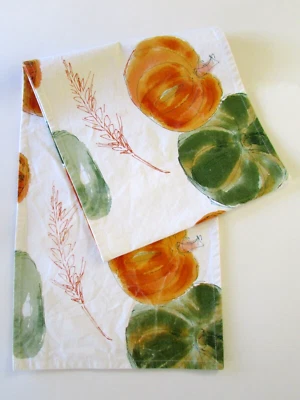 April Cornell Orange Pumpkin & Wheat Fall Table Runner 68" - Image 1 of 4