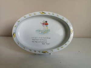 Shelley "Here are the Ducks Quack! Quack!" Baby's Plate/Bowl - Hilda Cowham - Picture 1 of 5