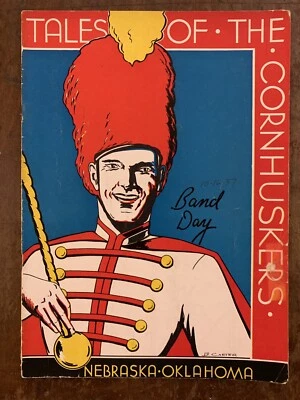 1937 OKLAHOMA vs NEBRASKA football program/POP IVY/CHARLES BROCK/BOB SEYMOUR! - Image 1 of 4