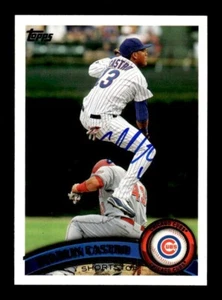 STARLIN CASTRO HARD SIGNED 2011 TOPPS #247 - CHICAGO CUBS AUTO - AUTOGRAPH - Picture 1 of 2