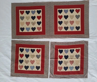 12 paneles de tela corazones vintage paneles de almohada resortes industrias Marti Mitchell Foto 1 de 4