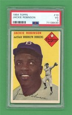 1954 Topps #10 Jackie Robinson **** PSA VG 3 **** Brooklyn Dodgers baseball card