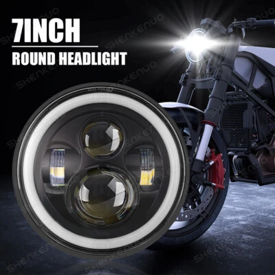7'' Round LED HEADLIGHT For Yamaha XJ XS 250 400 600 650 750 850 1100 Virago — 第 1/4 张图片