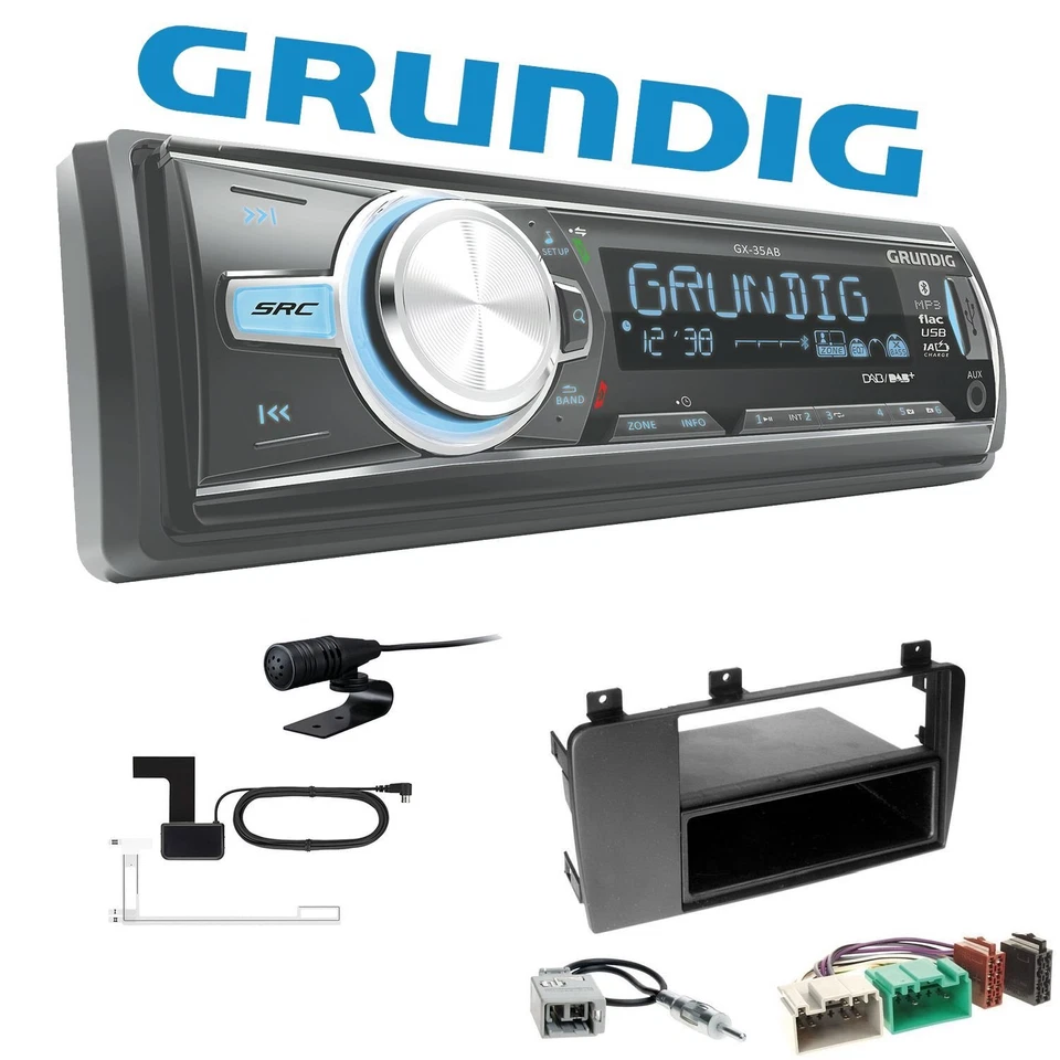 Grundig GX-35AB Auto Digitalradio Bluetooth USB für Volvo V70 2004-2007 schwarz