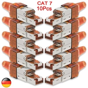 10X Wtyczka sieciowa CAT 7 Beznarzędziowa RJ45 Wtyczka sieciowa Kabel do układania Metal - Zdjęcie 1 z 17