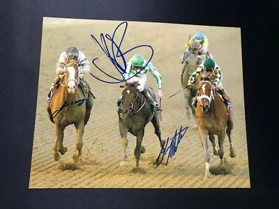 Foto firmada por Luis Saez Gary Stevens O'Brien 8x10 Mucho Macho Man Breeders' Cup Foto 1 de 4