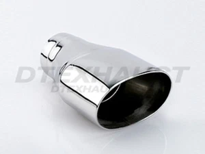 DT-30065-8 EXHAUST TIP OVAL DOUBLE WALL ROUND 3" INLET 5.5 x 3.5 OUTLET 8" LONG - Picture 1 of 7