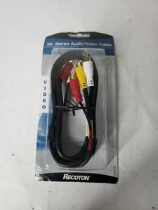 Recoton Video 3 ft Stereo RCA Audio/Video Cable Gold Plated - Picture 1 of 4
