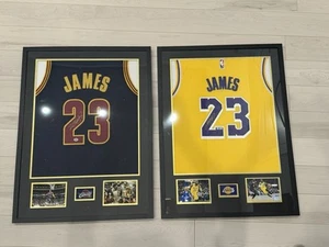 Signed Lebron James Jersey Lakers & Cavaliers 2 Frame Bundle With COAs - Picture 1 of 5