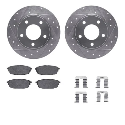 For Mazda Protege5 02-03 Brake Kit eLINE Series Drilled & Slotted Rear Brake Kit - Image 1 of 4